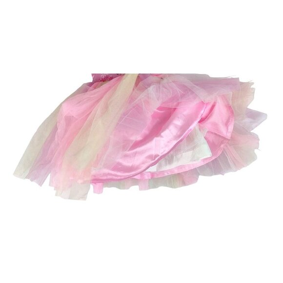 Girls Pink Unicorn Tulle Dress by Poplins Kids Princes Party Pony Wings Heart - Picture 11 of 11